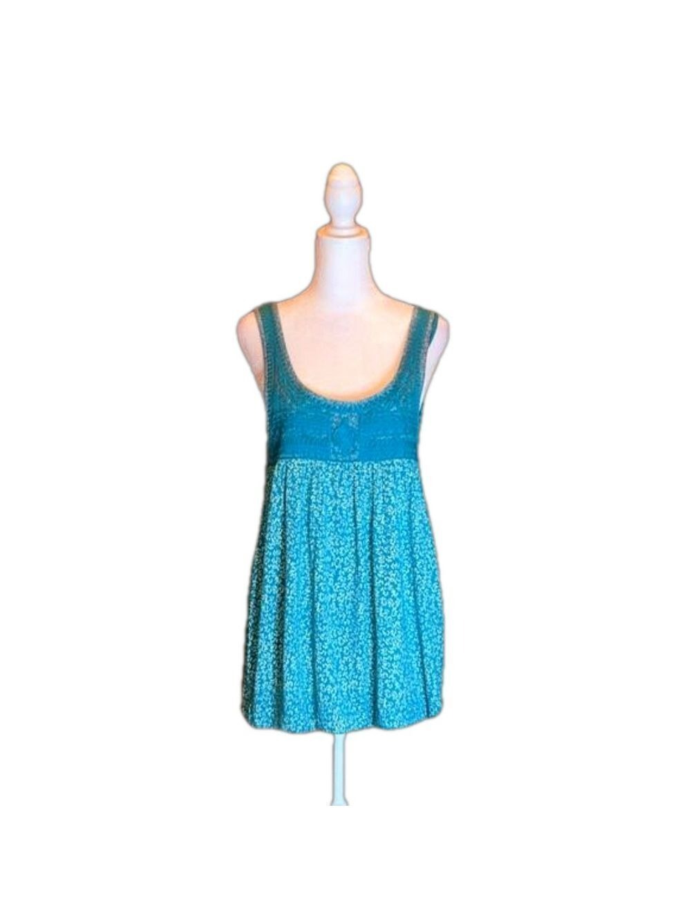 KIMCHI BLUE Adorable Teal Babydoll Dress Size S